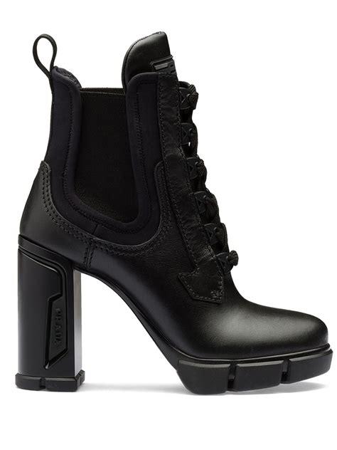 prada mini boots|prada chunky heel ankle boots.